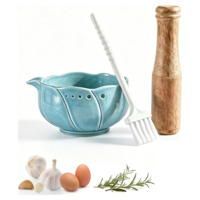 Baby Food Grater - TFORU-1セット：ニンニクおろし器＆皮むき器付きボウル - ニンニク、生姜、離乳食などに使用可能。ニンニクおろし用ボウル。