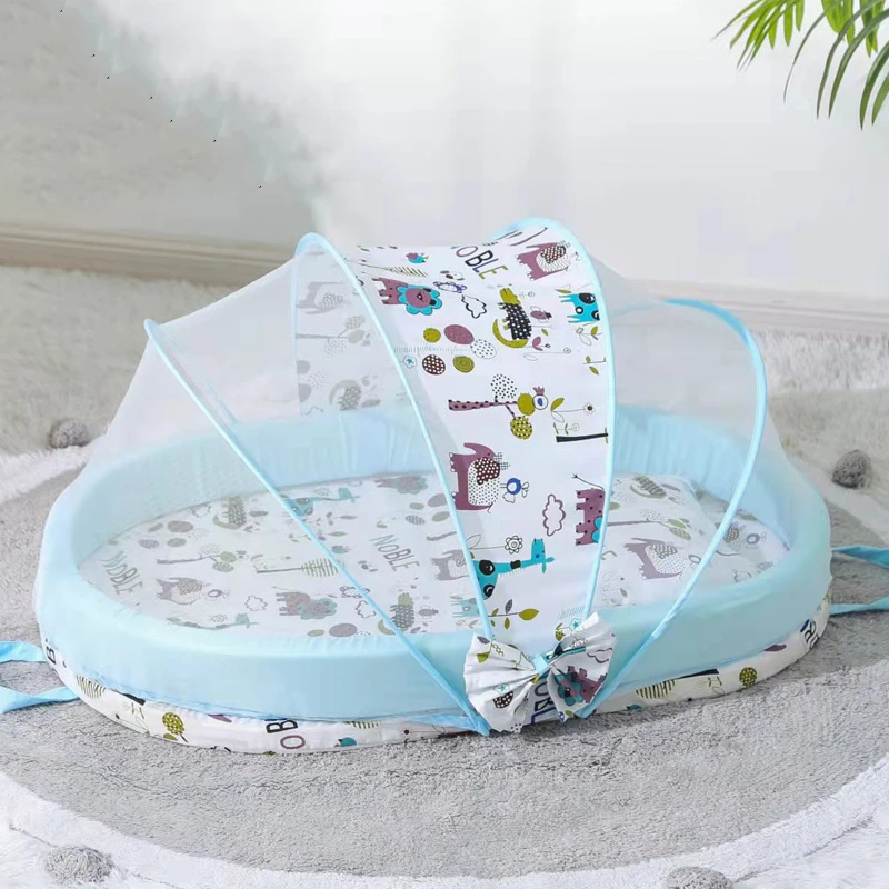 Baby Food Nestum - ベビーベッドベビーベッド新生児睡眠の巣旅行ベッド折りたたみ Babynest 蚊帳バシネット幼児睡眠バスケット 0-24month