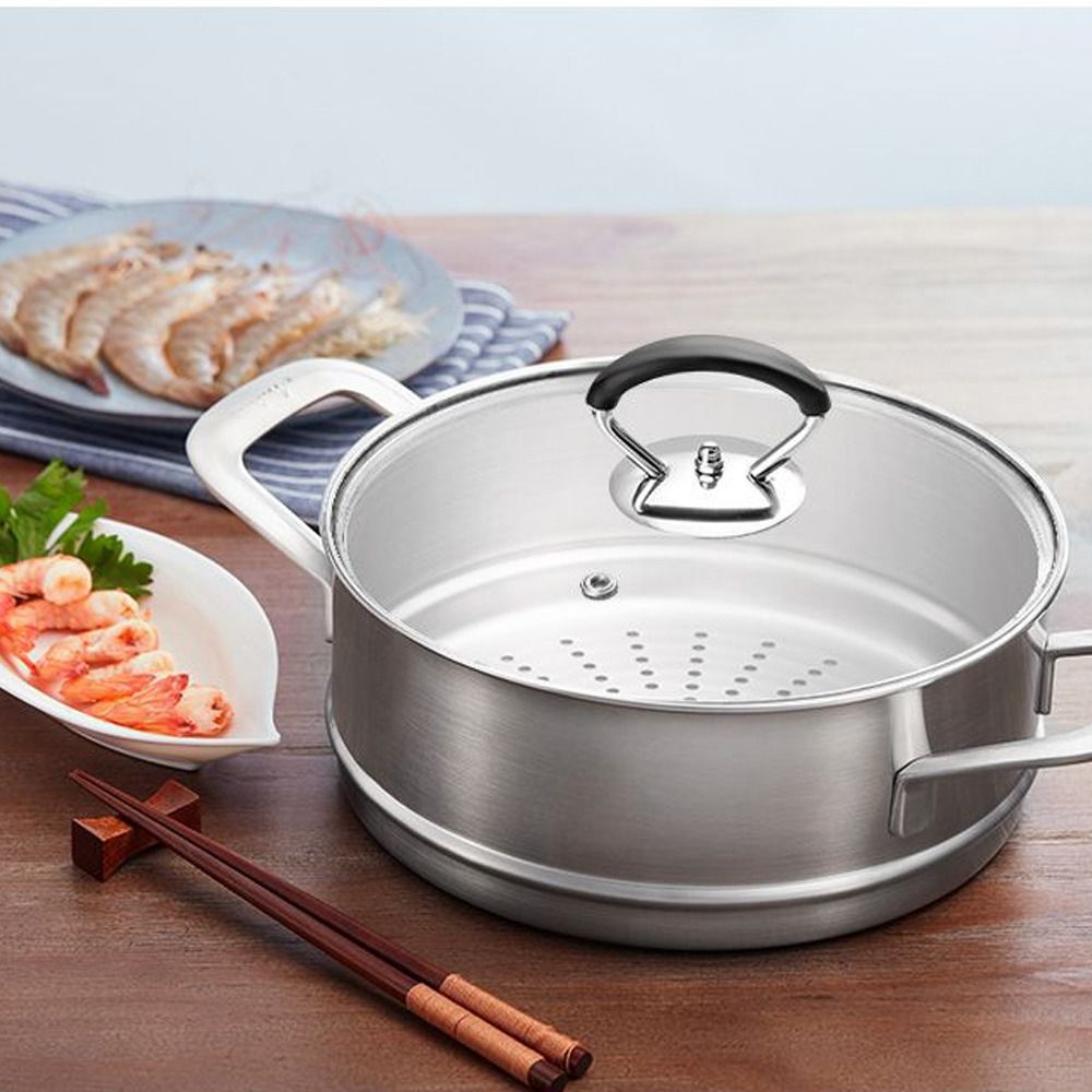 Baby Food Steamer - ユニバーサルポットハンドル火傷防止交換用ハンドグリップ蓋ノブキャップ防錆ステンレス鋼調理器具蓋ハンドル