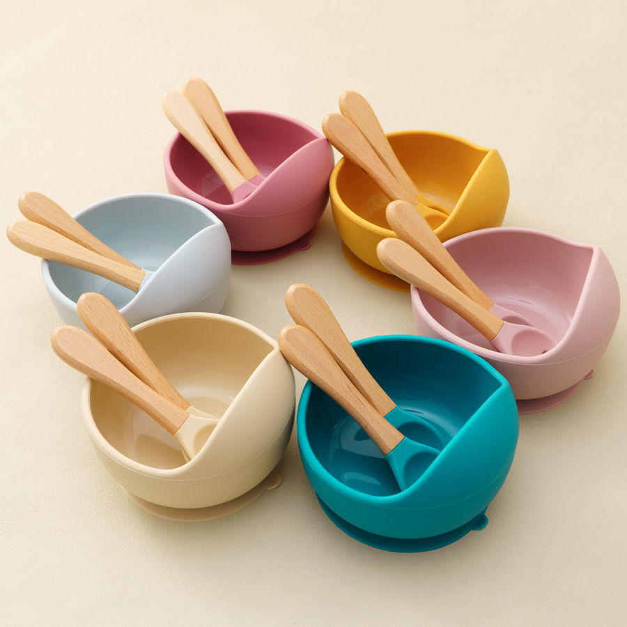 Baby Food Grater - Mamaplan 3 個ベビーシリコーン給餌セット幼児吸引ボウル給餌トレーニングスプーンフォークベビー食器プレートベビーアクセサリー