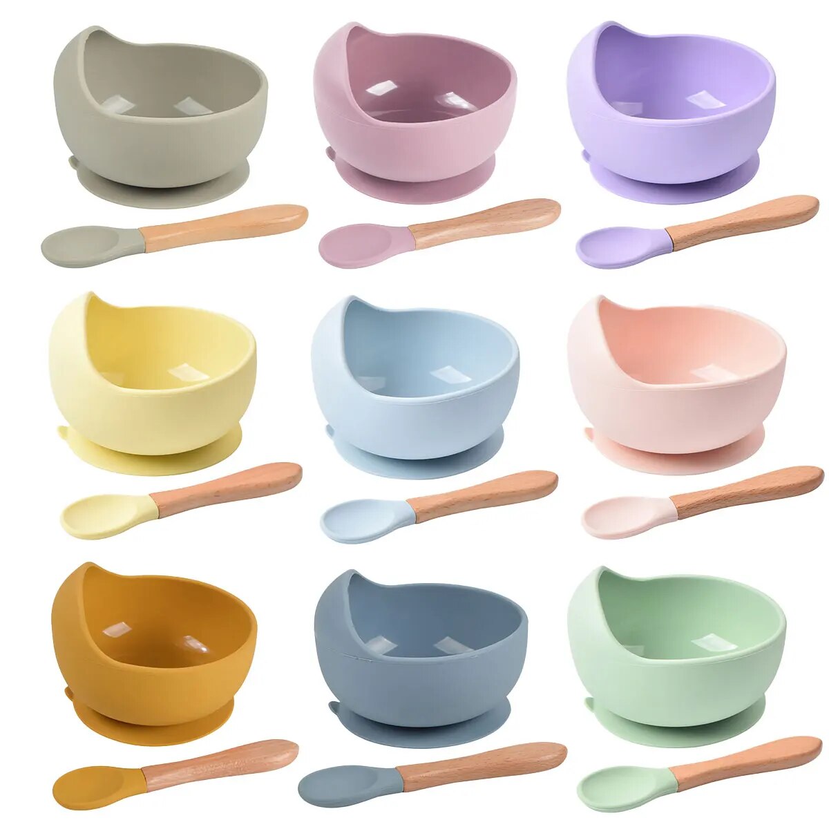 Baby Food Grater - 赤ちゃん用シリコンカップ,幼児用皿,幼児用トレーニングスプーン,食器,キッチン用品,器具,2個