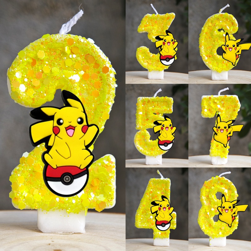 Baby Food Recipes - ポケモンピカチュウキャンドル漫画 0-9 番号誕生日キャンドル子供ベビーシャワー誕生日プラグインケーキパーティーキャラクターギフト用品