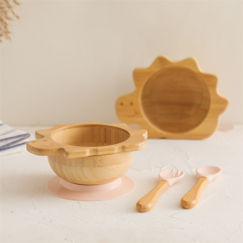 赤ちゃんの恐竜の食器,木製のプレート,ボウル,シリコン吸引, - Baby Food Grater のレビューと価格