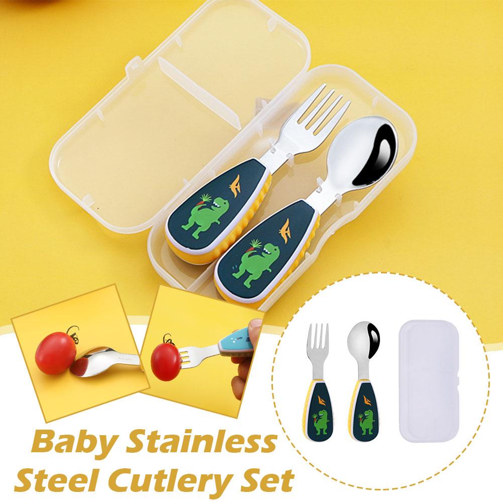 2 個かわいい食器食品トレーニングスプーンデザートスプーン子 - Baby Food Knife Set のレビューと価格