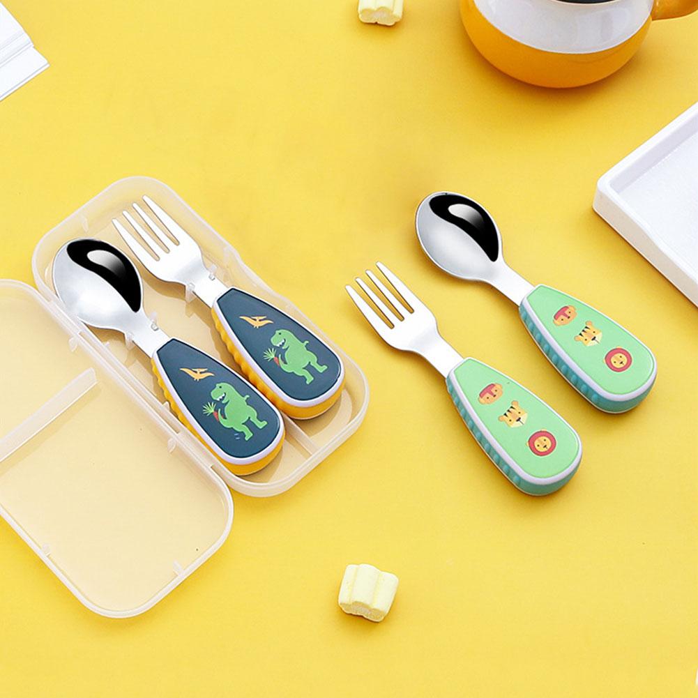 2 個かわいい食器食品トレーニングスプーンデザートスプーン子 - Baby Food Knife Set のレビューと価格