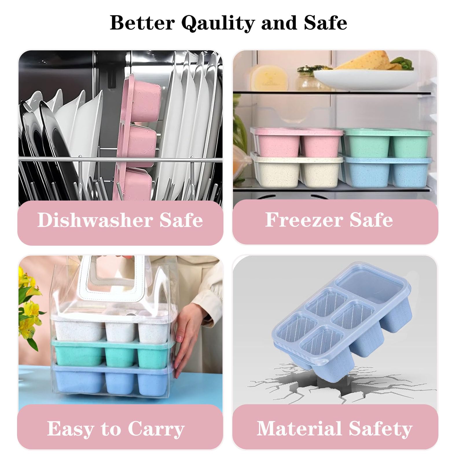 1個入り弁当箱、旅行や仕事に最適、5つのコンパートメント付き - Snack Container Travel のレビューと価格