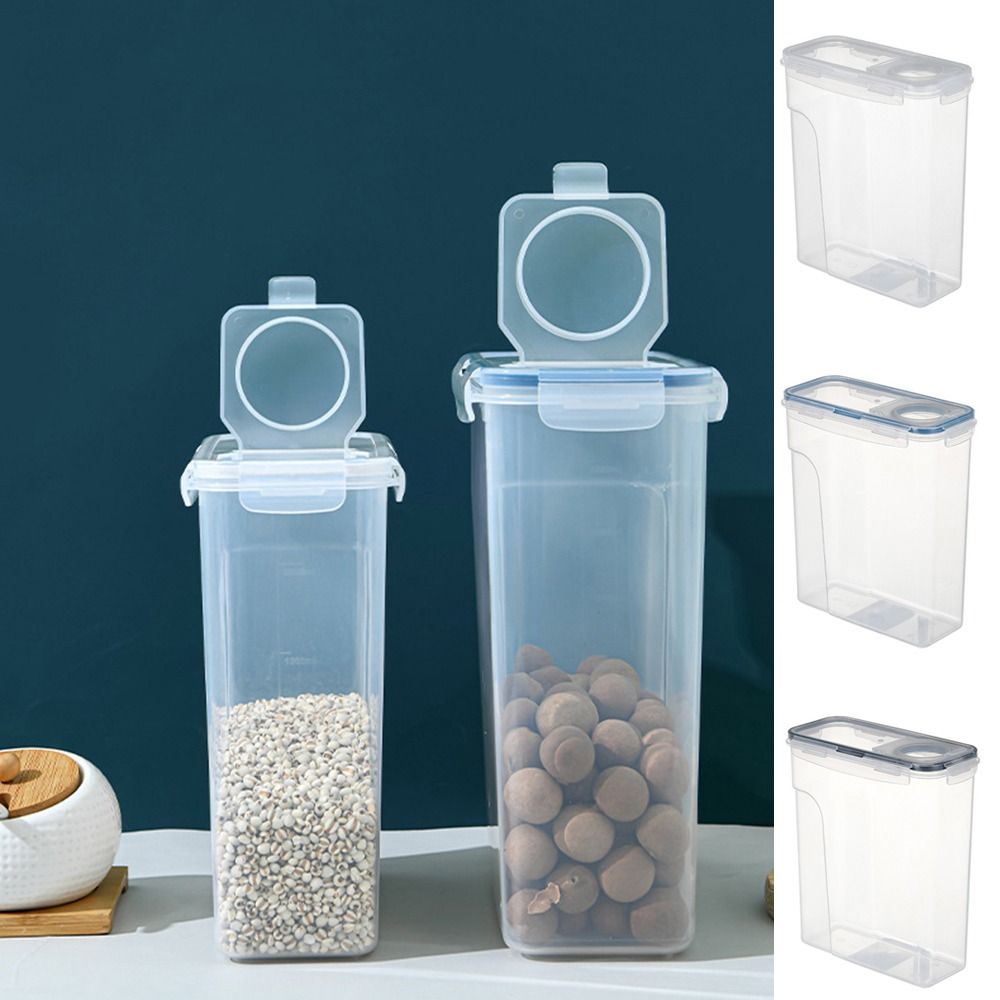 プラスチック製シリアル保存容器 透明 密閉穀物貯蔵タンク 防 - Snack Container Travel のレビューと価格