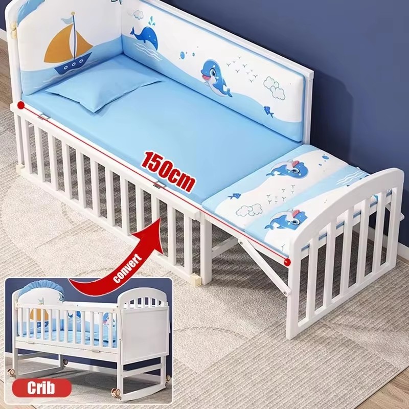 無垢材3-in-1ベビーベッド - 移動可能、新生児用ベビー - Baby Food Nestum のレビューと価格