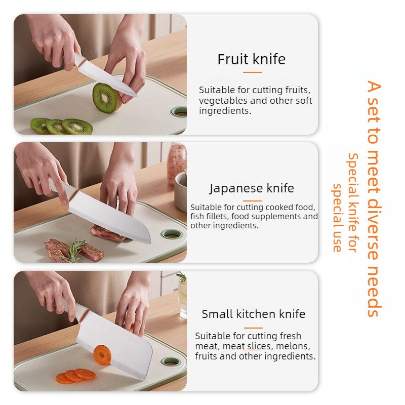 3 個のキッチンナイフセットステンレス鋼の刃調理ナイフセット - Baby Food Knife Set のレビューと価格