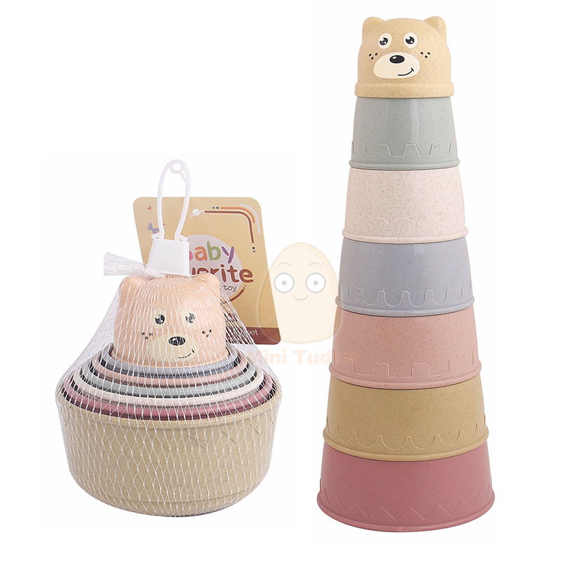 赤ちゃんのおもちゃスタッキングカップ漫画早期教育学習色番号ネ - Baby Food Nestum のレビューと価格
