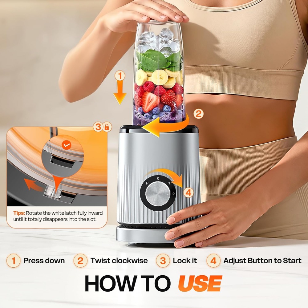 ポータブルパーソナルスムージーブレンダー、2つの24オンスカ - Baby Food Recipes のレビューと価格