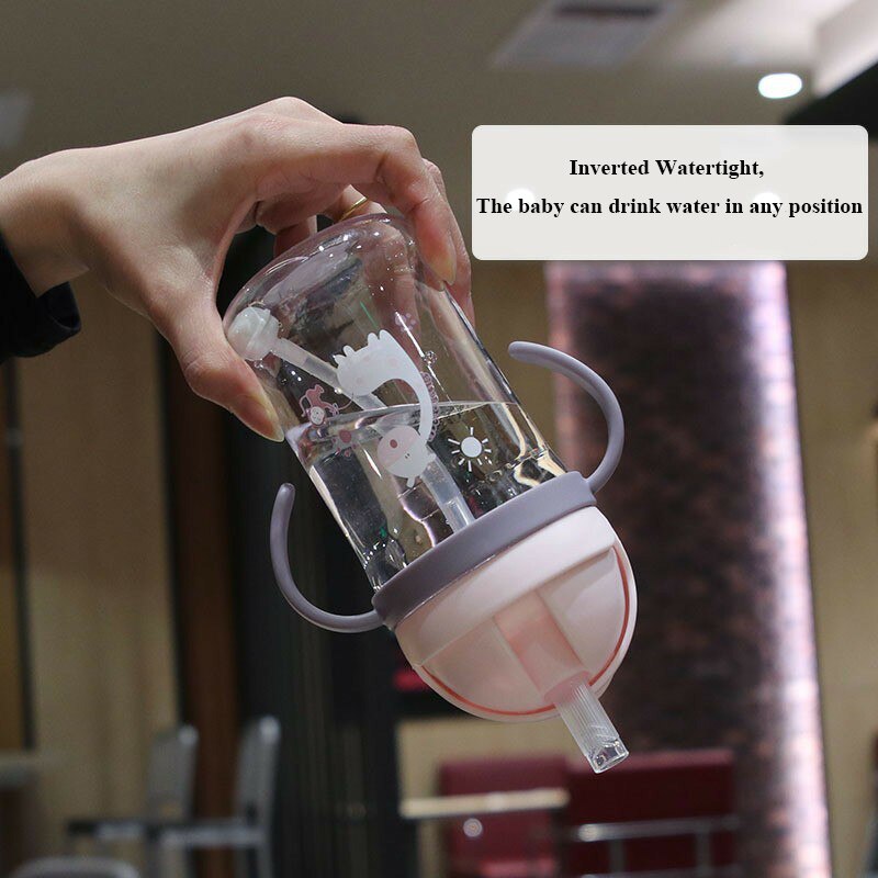 350ml子供飲みカップ哺乳瓶ストロー重力ボールワイド口径ボ - Snack Cup Toddler のレビューと価格