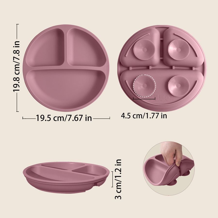 1 個ベビー吸盤シリコーンダイニングプレート BPA フリー - Baby Food Grater のレビューと価格