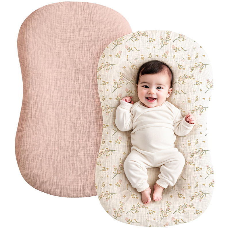 2 個ベビーラウンジャーカバーモスリンコットン新生児ベビーネ - Baby Food Nestum のレビューと価格