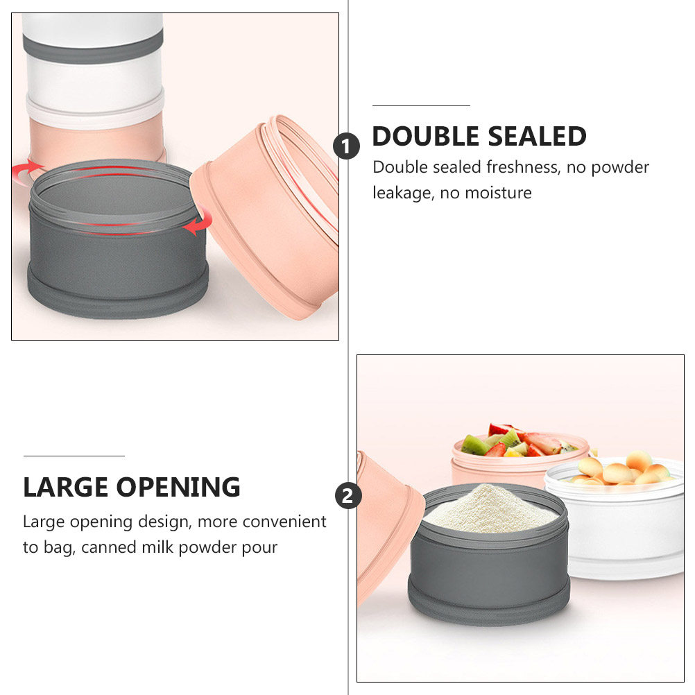 2個入りの粉ミルクケース。ベビーフードの整理に便利。積み重ね - Baby Food Organizer のレビューと価格