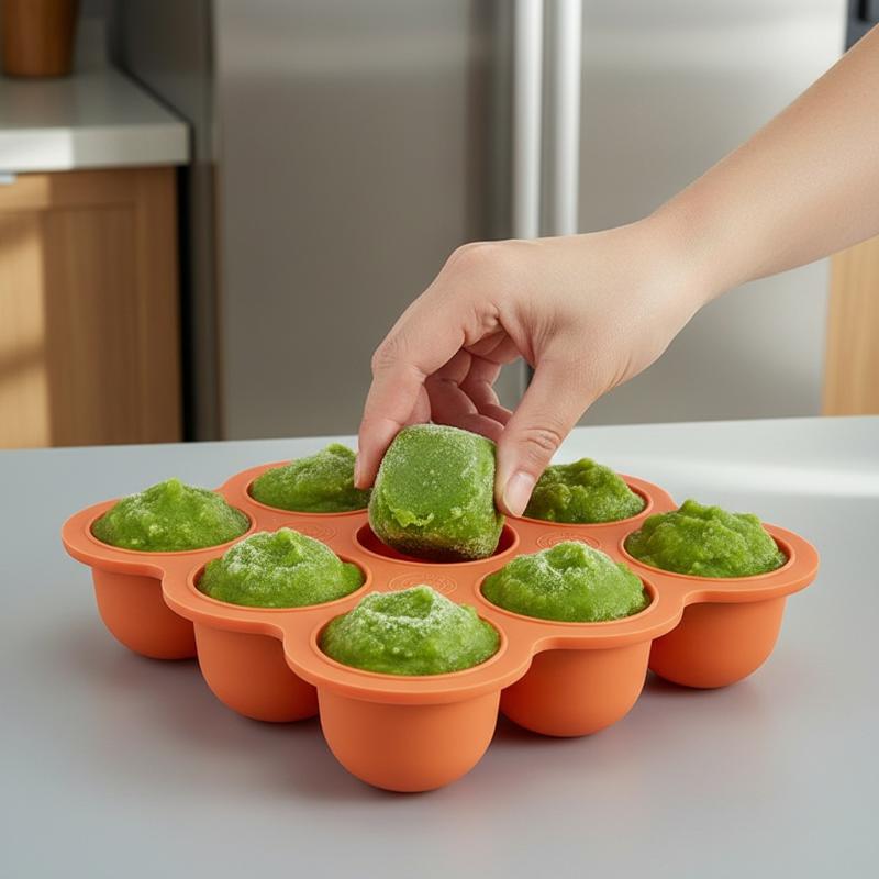 ベビーフードシリコン容器 9グリッド冷凍トレイ 漏れ防止蓋  - Baby Kitchen Food のレビューと価格