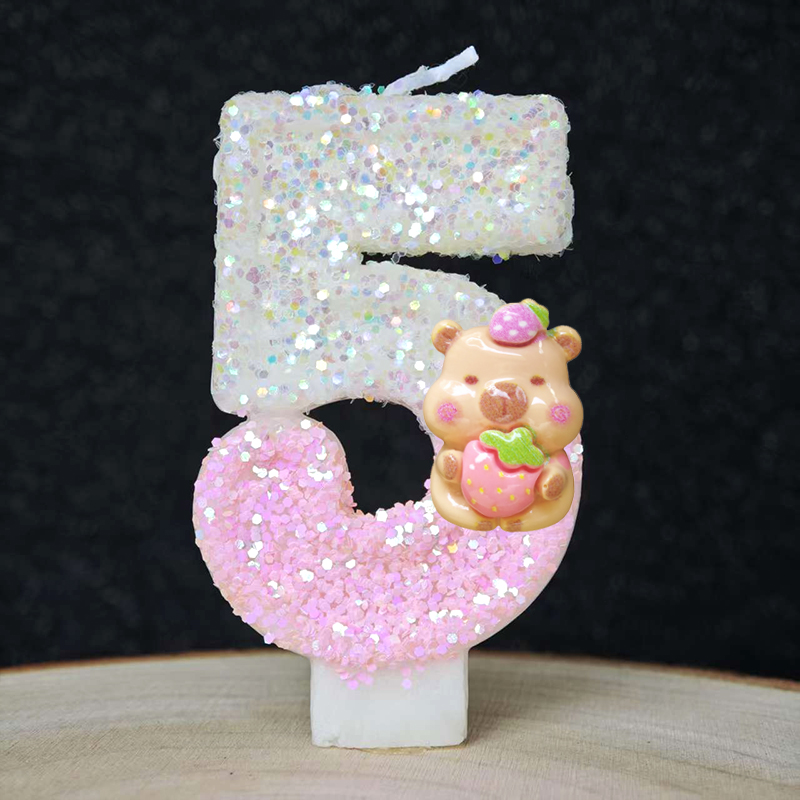 新しいカピバラキャンドルケーキデコレーショントピック0-9数 - Baby Food Recipes のレビューと価格
