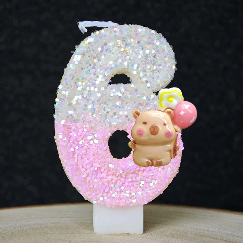 新しいカピバラキャンドルケーキデコレーショントピック0-9数 - Baby Food Recipes のレビューと価格