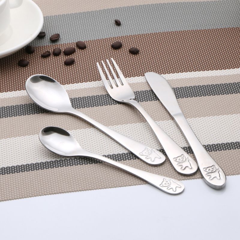 4 ピース/セットベビーティースプーンスプーン食品給餌フォー - Baby Food Knife Set のレビューと価格