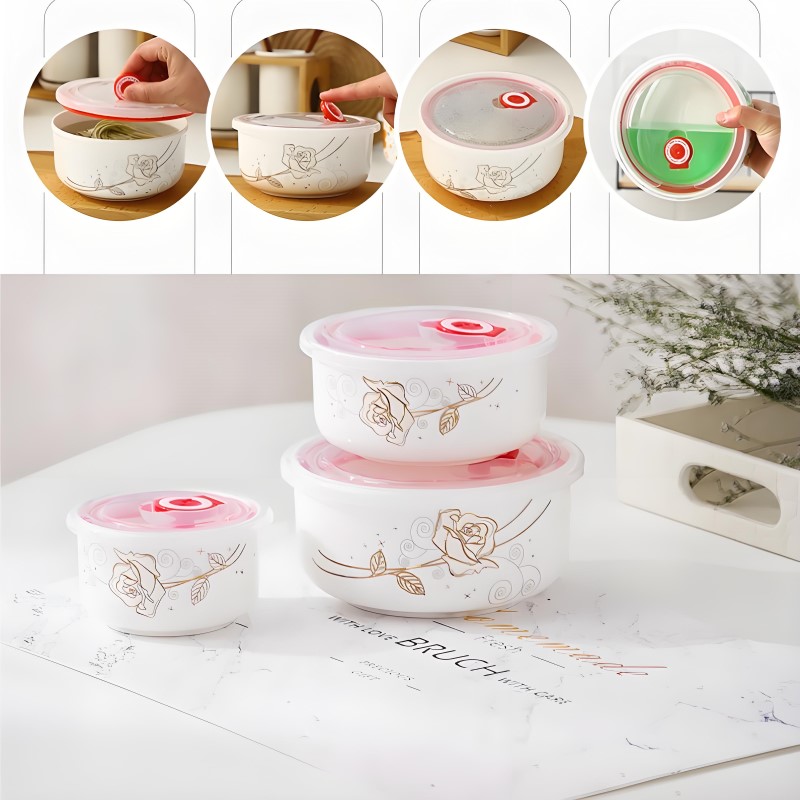 日本の磁器製弁当箱,3個セット,屋内用,温かい料理用,容器付 - Baby Food Organizer のレビューと価格