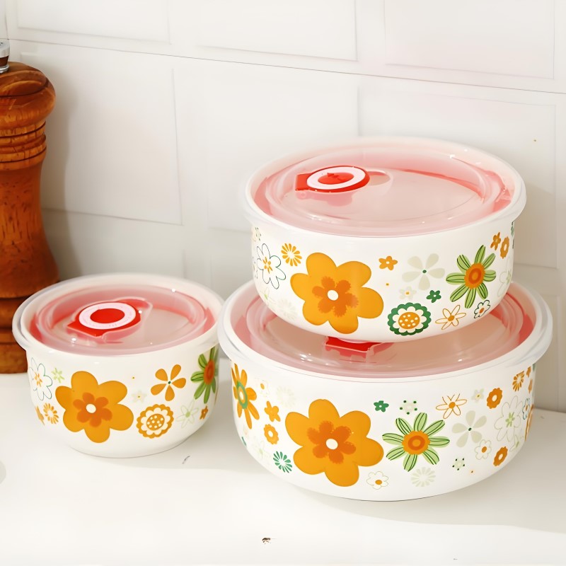 日本の磁器製弁当箱,3個セット,屋内用,温かい料理用,容器付 - Baby Food Organizer のレビューと価格