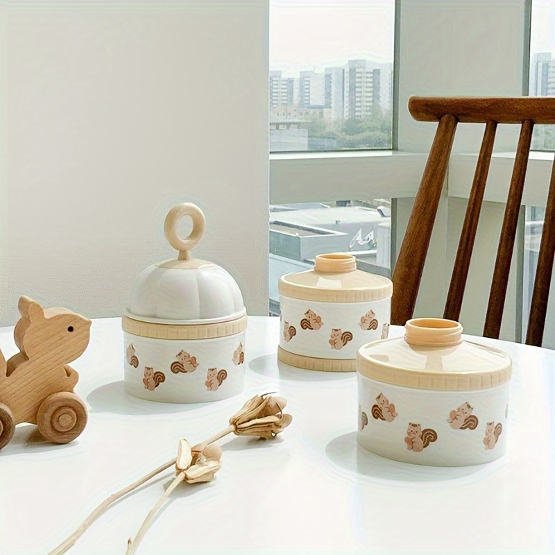 3層ベビーミルクパウダーディスペンサー漫画幼児用粉ミルク収納 - Baby Food Organizer のレビューと価格