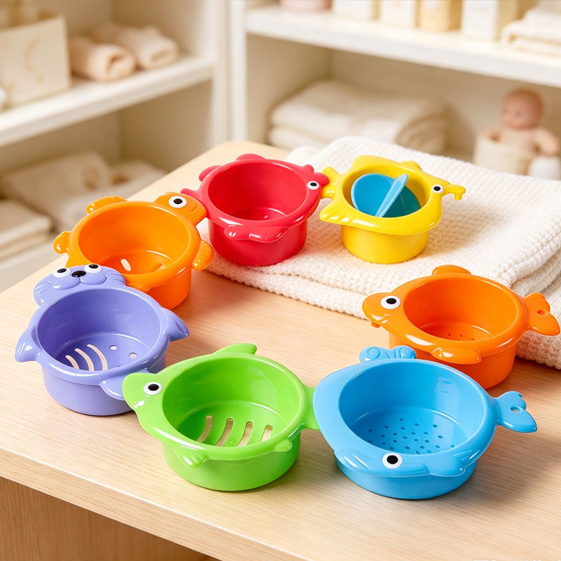 ベビーバスおもちゃ カラフルな積み重ねカップ 幼児向け教育用 - Baby Food Nestum のレビューと価格