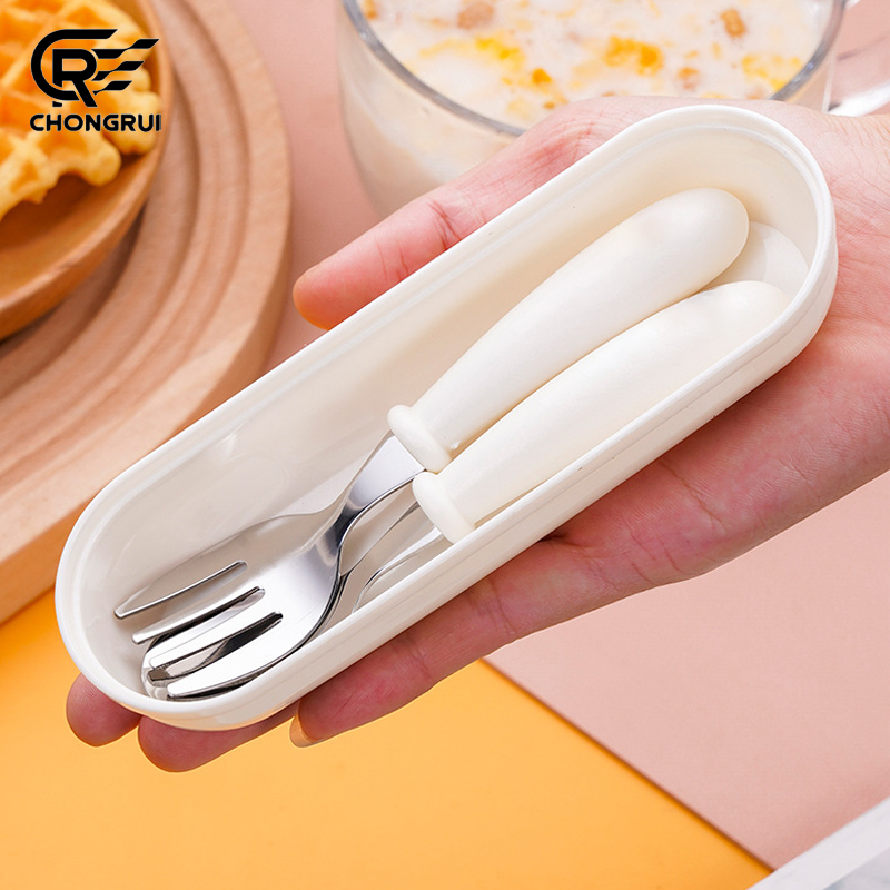 幼児トレーニング給餌スプーンフォーク 304 ステンレス鋼漫 - Baby Food Knife Set のレビューと価格