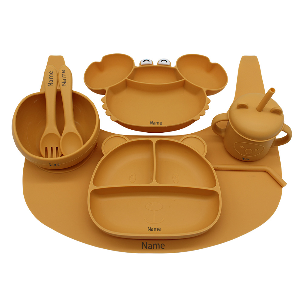 無料の名前印刷付き子供用食器セット：プレート、フォーク、スプ - Baby Food Grater のレビューと価格