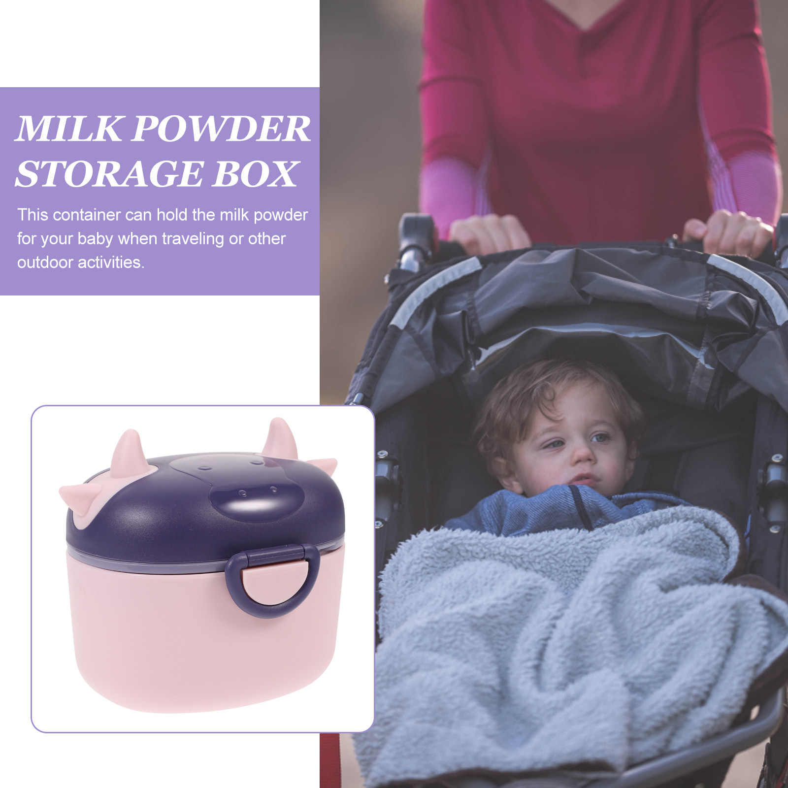 粉ミルク保存容器、携帯用二重構造、スプーン付き、離乳食ボック - Snack Container Travel のレビューと価格
