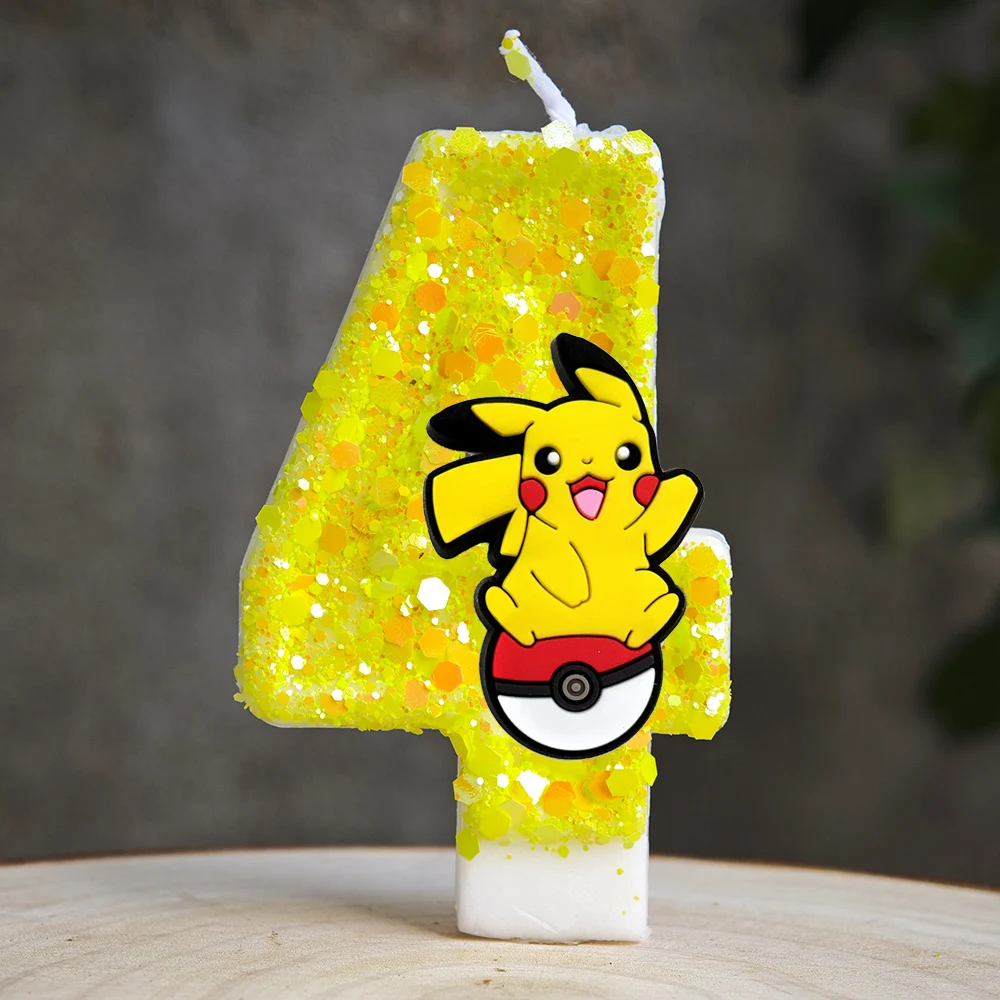 ポケモンピカチュウキャンドル漫画 0-9 番号誕生日キャンド - Baby Food Recipes のレビューと価格