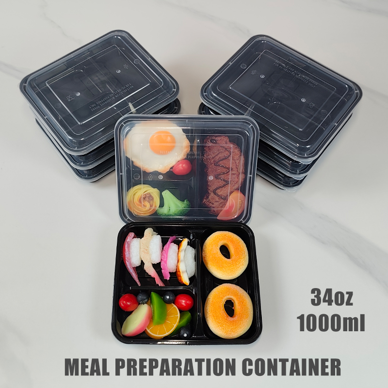 3コンパートメント 34オンス/1000ml、12/35個入 - Snack Container Travel のレビューと価格