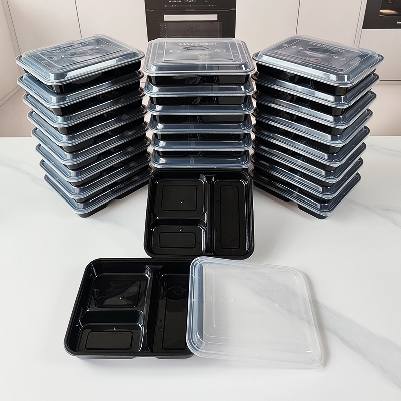 3コンパートメント 34オンス/1000ml、12/35個入 - Snack Container Travel のレビューと価格